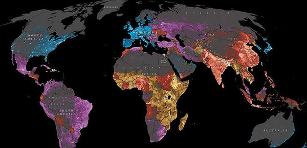 Via National Geographic: The World's Population Mapped by Income and Density