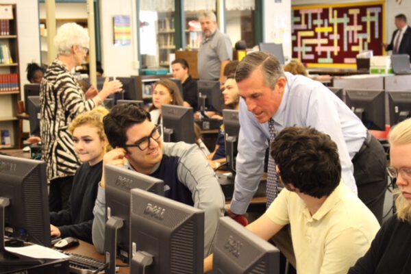 Gov. Carney at Milford High School