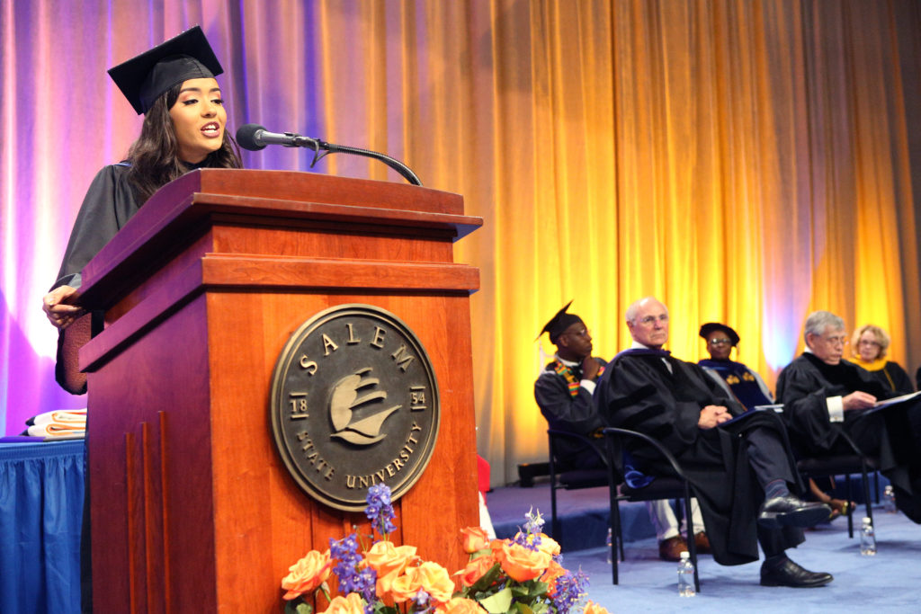 Student speaker Salem State University Graduation